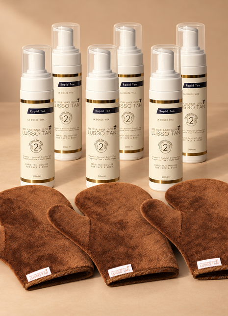 Tanning Mousse (6) Free Tanning Mitts (3)
